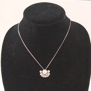 Givenchy Rhinestone Faux Pearl Frontal Necklace 15 inch From Macy's